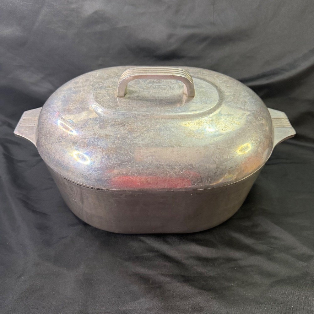 Magnalite 16 Inch Oval Roaster Pan with Lid and Trivet 4265 5365 Made in USA
